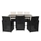Flash Furniture 7 Piece Gray/Black Modular Patio Set & Cushions TW-3WBE00-GY-GG - alternate 3